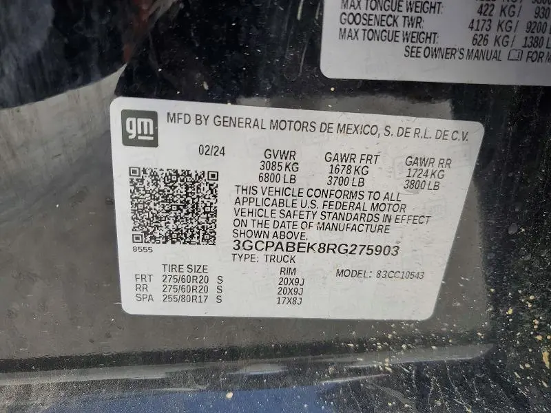 2024 CHEVROLET SILVERADO C1500 CUSTOM  