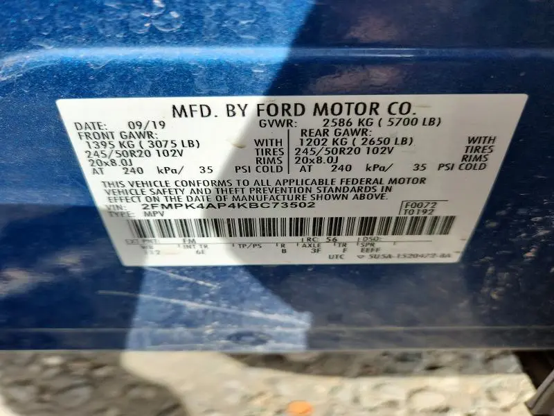 2019 FORD EDGE ST  