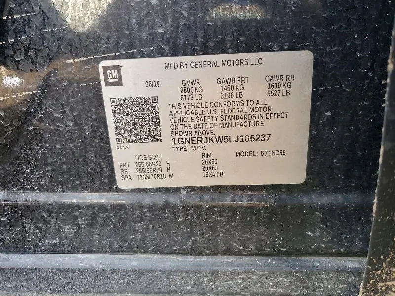 2020 CHEVROLET TRAVERSE RS  