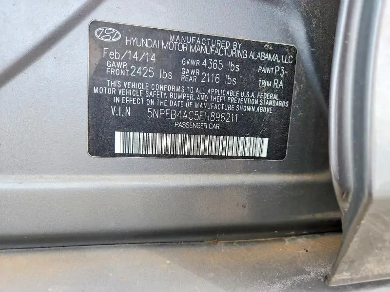 2014 HYUNDAI SONATA GLS  