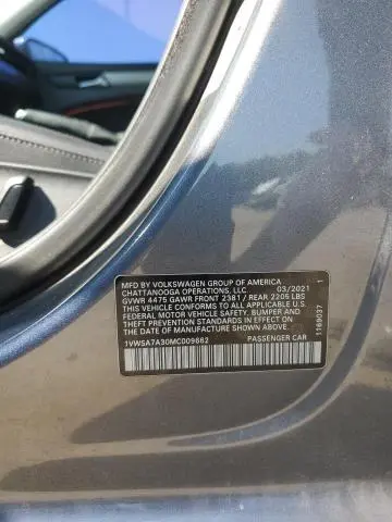 2021 VOLKSWAGEN PASSAT SE  