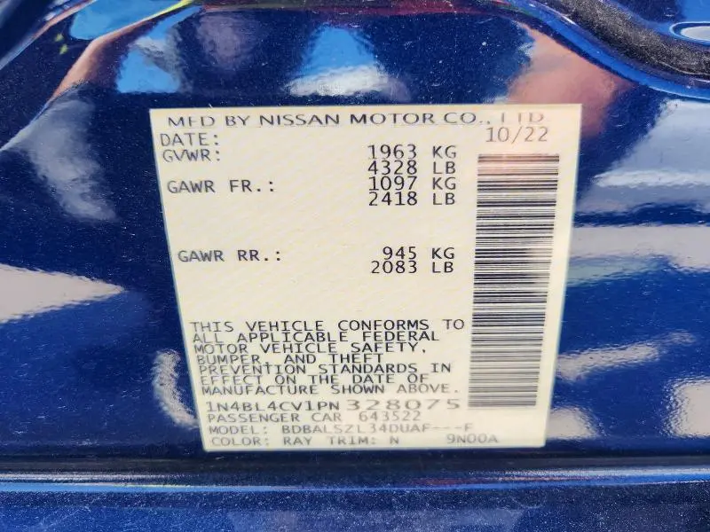 2023 NISSAN ALTIMA SR  