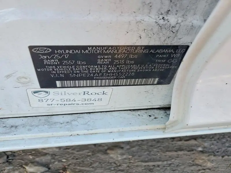 2017 HYUNDAI SONATA SE  