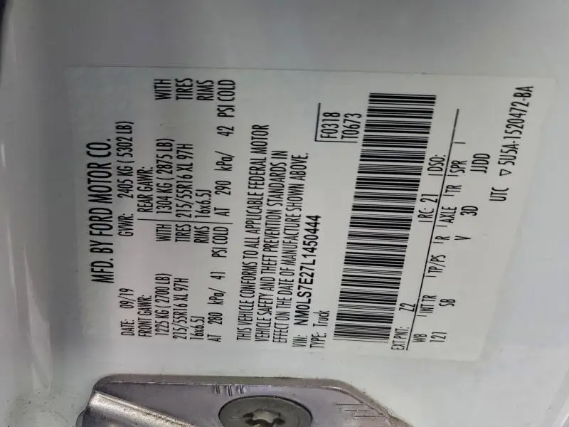 2020 FORD TRANSIT CONNECT XL  