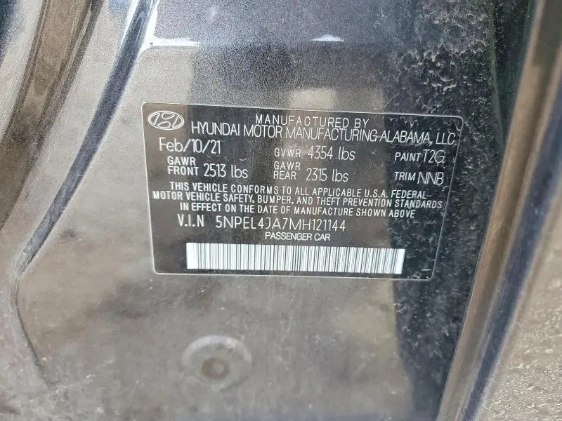 2021 HYUNDAI SONATA SEL  
