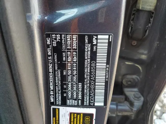 2015 MERCEDES-BENZ ML 350 4MATIC  
