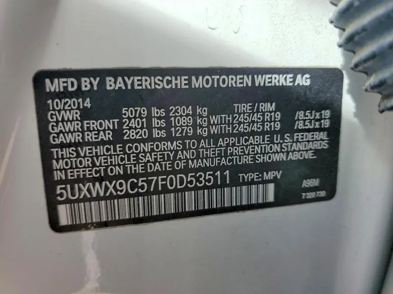 2015 BMW X3 XDRIVE28I  