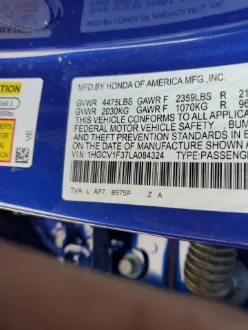 2020 HONDA ACCORD SPORT  