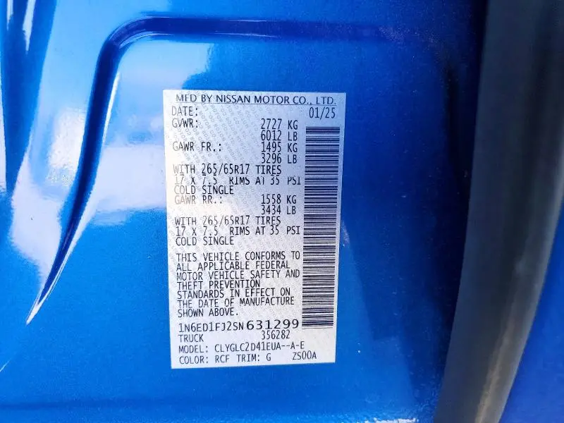 2025 NISSAN FRONTIER SV  