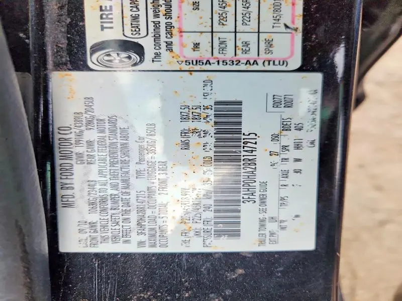 2011 FORD FUSION SE  