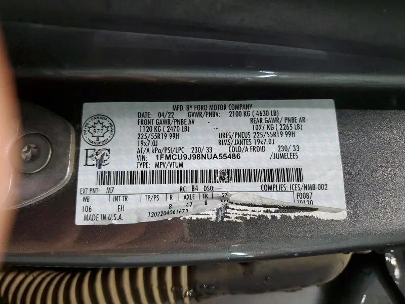 2022 FORD ESCAPE TITANIUM  