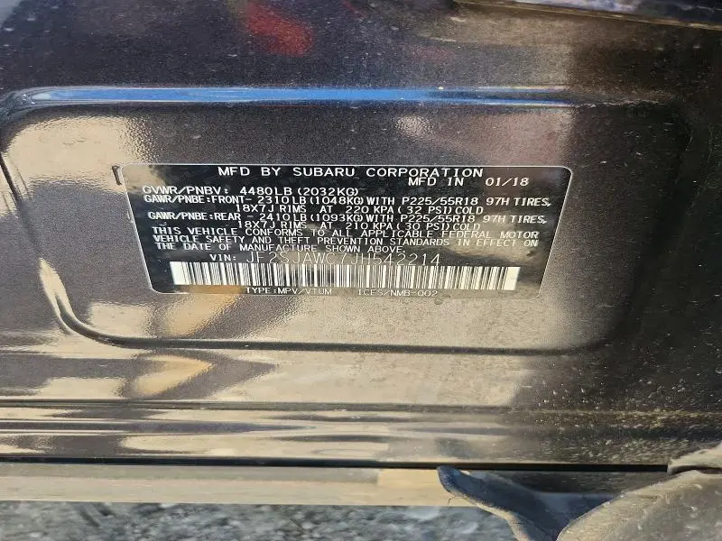 2018 SUBARU FORESTER 2.5I TOURING  