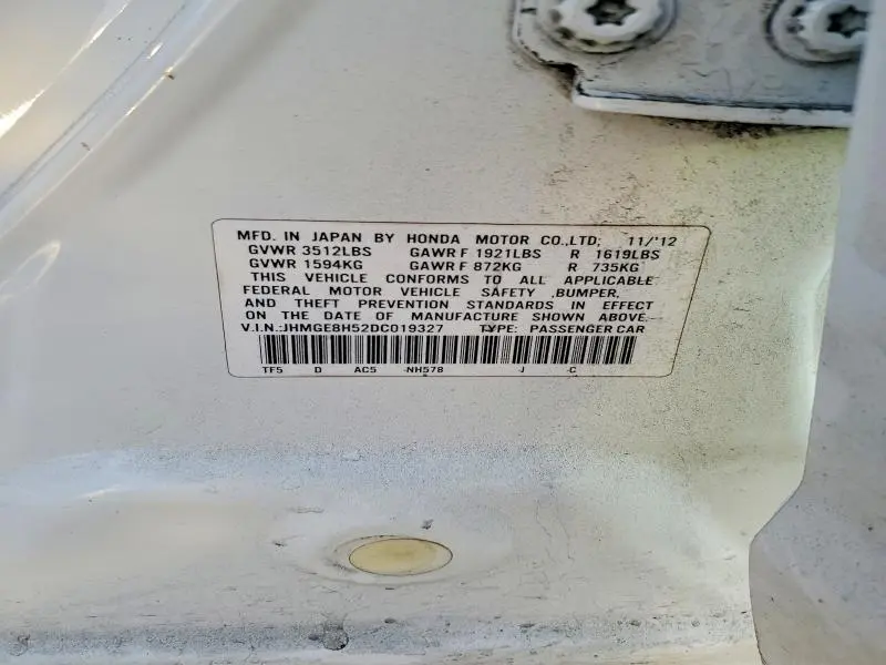 2013 HONDA FIT SPORT  