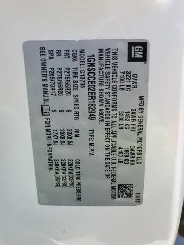 2014 CHEVROLET TAHOE C1500 LTZ  