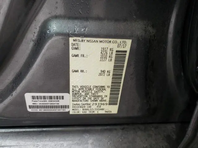 2017 NISSAN ALTIMA 2.5  