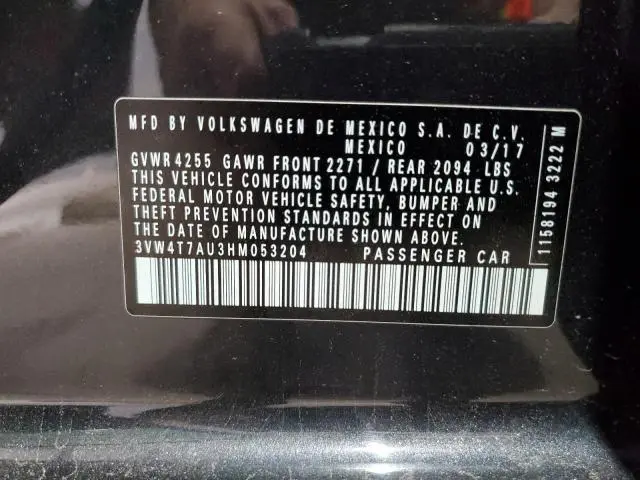 2017 VOLKSWAGEN GTI S  