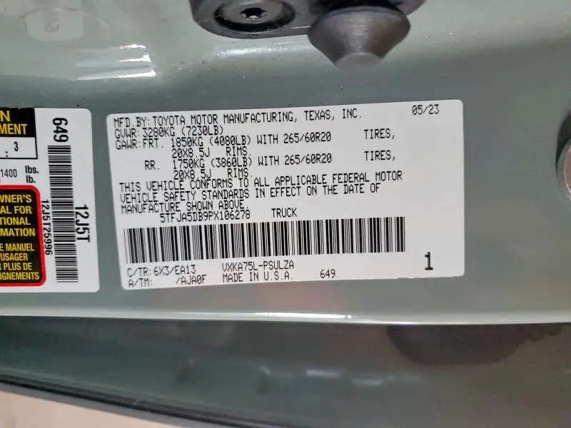 2023 TOYOTA TUNDRA LIMITED  