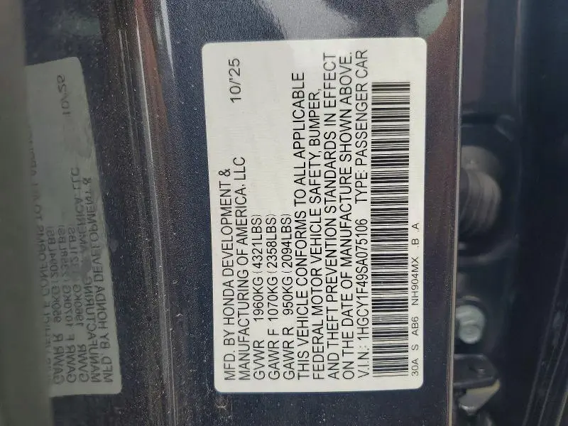 2025 HONDA ACCORD SE  