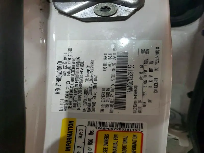 2014 FORD FUSION SE  