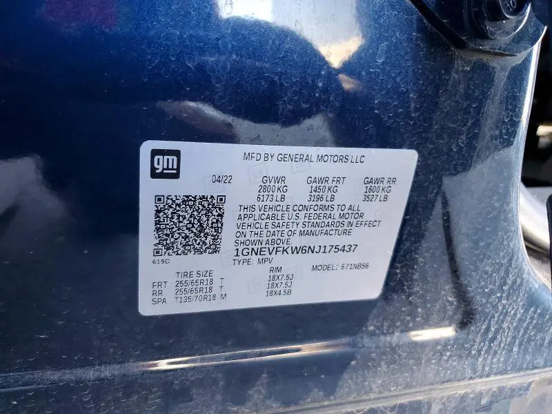 2022 CHEVROLET TRAVERSE LS  