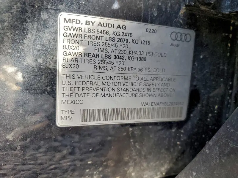 2020 AUDI Q5 TITANIUM PREMIUM PLUS  