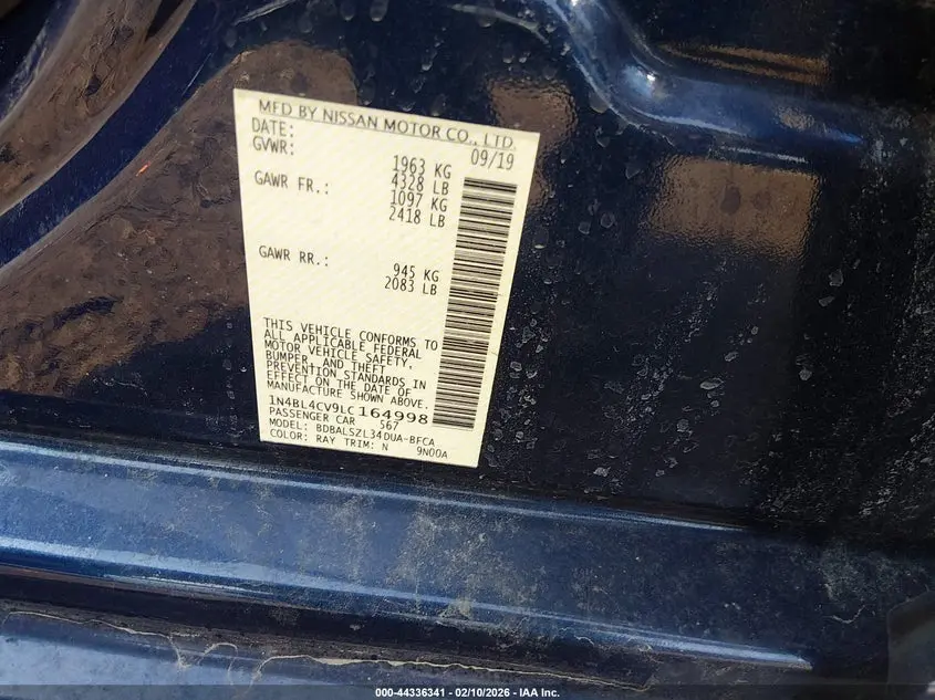 2020 NISSAN ALTIMA SR FWD