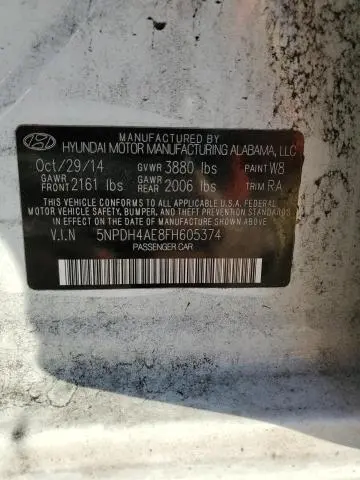 2015 HYUNDAI ELANTRA SE