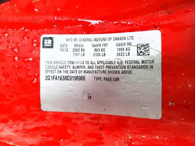 2012 CHEVROLET CAMARO LS  