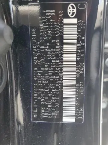 2024 TOYOTA COROLLA LE  