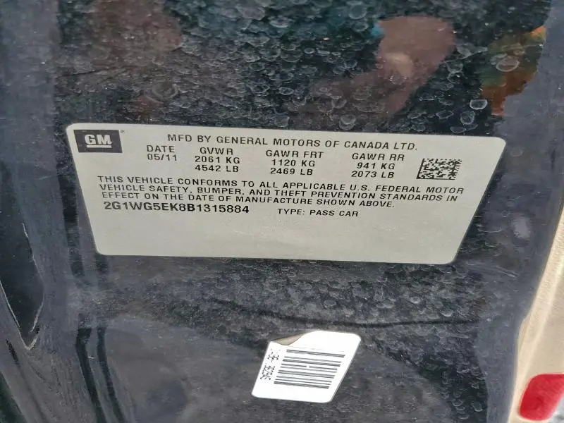 2011 CHEVROLET IMPALA LT  