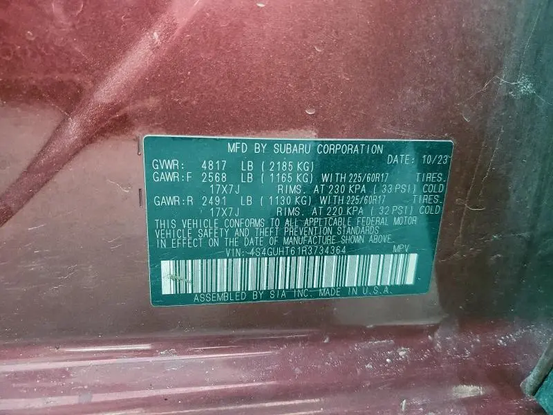 2024 SUBARU CROSSTREK WILDERNESS  