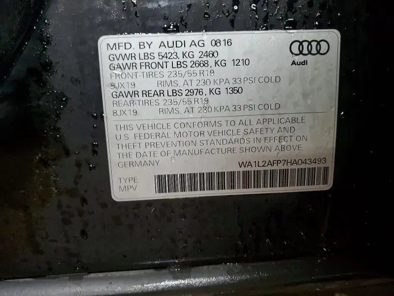 2017 AUDI Q5 PREMIUM PLUS  