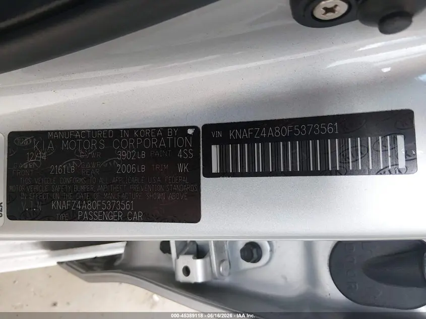 2015 KIA FORTE EX