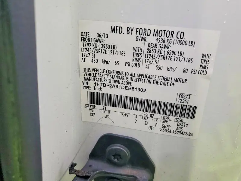 2013 FORD F250 SUPER DUTY  