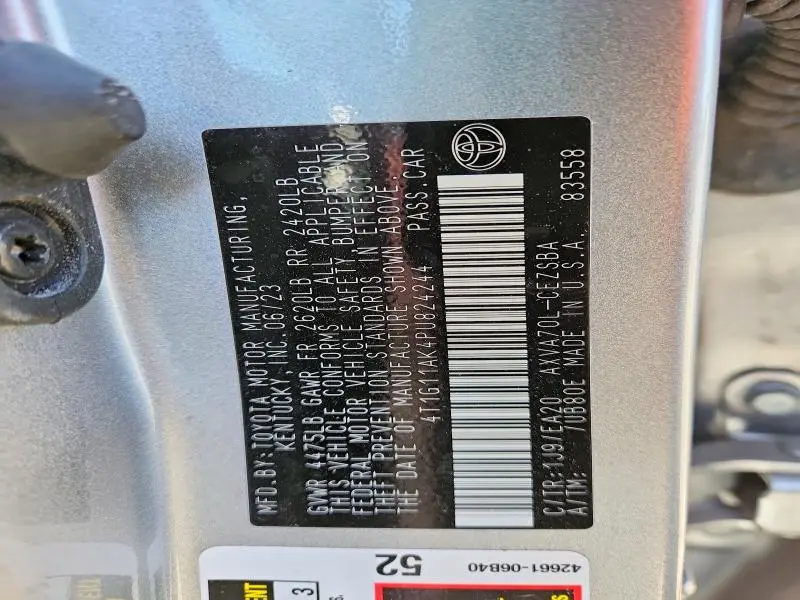 2023 TOYOTA CAMRY SE  