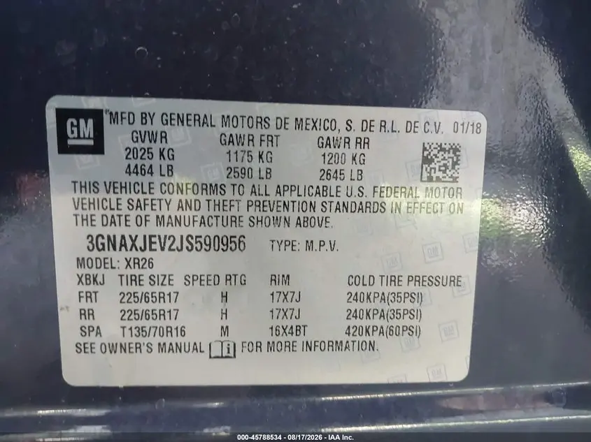2018 CHEVROLET EQUINOX LT