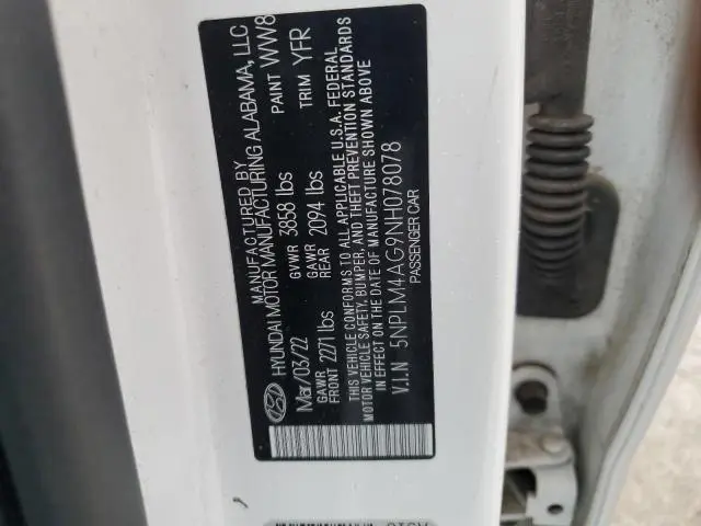 2022 HYUNDAI ELANTRA SEL  