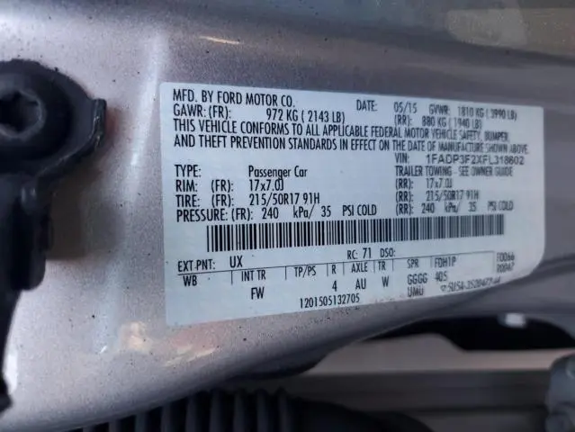 2015 FORD FOCUS SE  