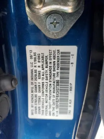 2013 HONDA CIVIC EX  