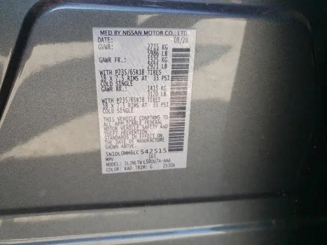 2020 INFINITI QX60 LUXE  