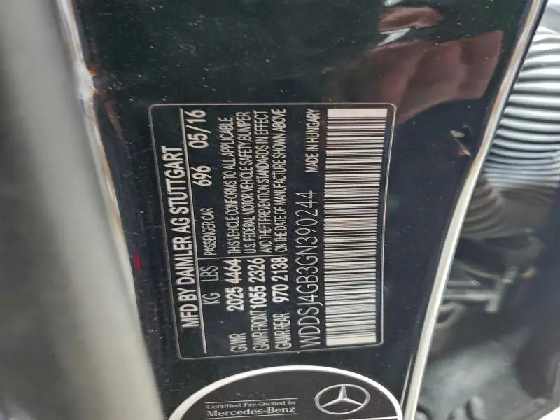 2016 MERCEDES-BENZ CLA 250 4MATIC  