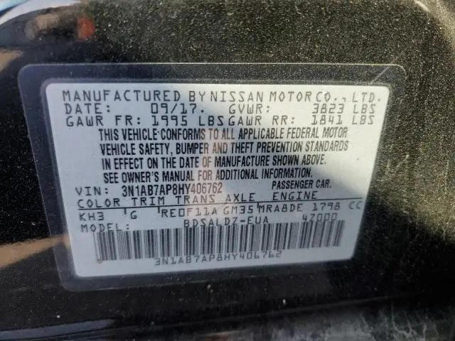 2017 NISSAN SENTRA S  