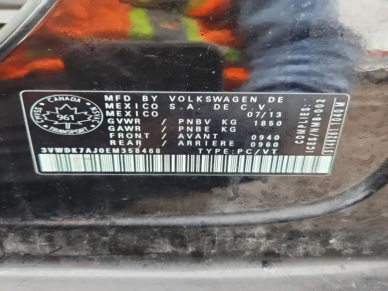 2014 VOLKSWAGEN JETTA SE  