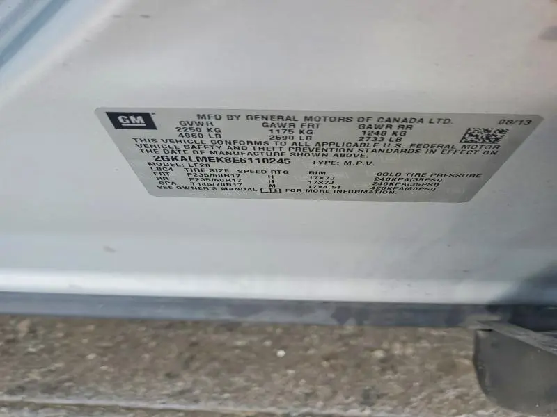 2014 GMC TERRAIN SLE  