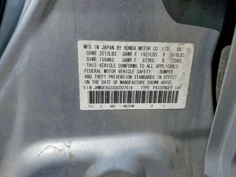 2013 HONDA FIT   