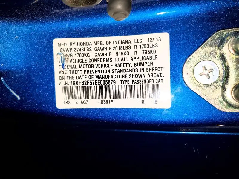 2014 HONDA CIVIC LX  