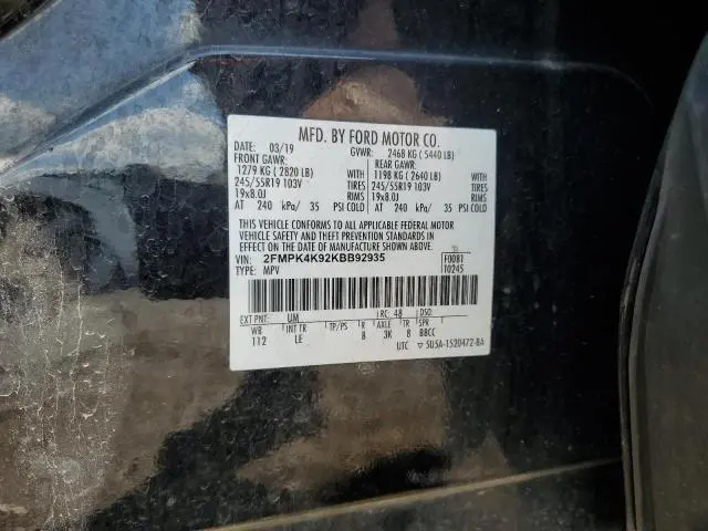 2019 FORD EDGE TITANIUM  