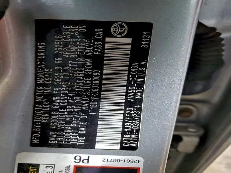 2016 TOYOTA CAMRY HYBRID  