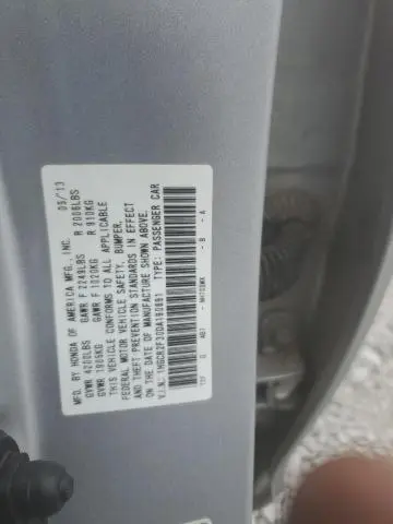 2013 HONDA ACCORD LX