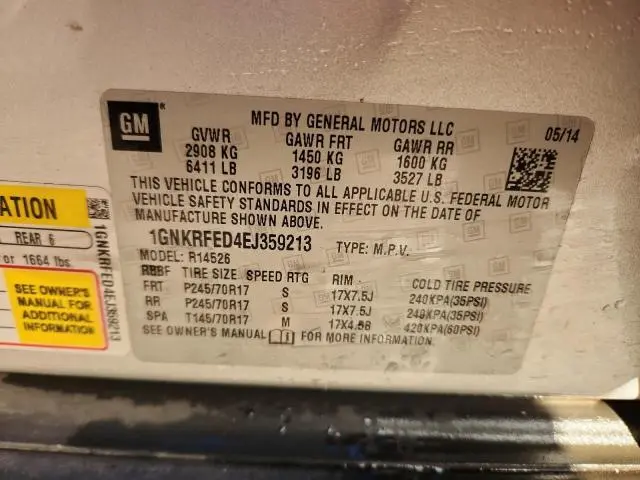 2014 CHEVROLET TRAVERSE LS  